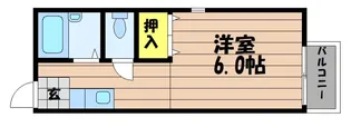 エスポワールマンションB【202号室】の間取り