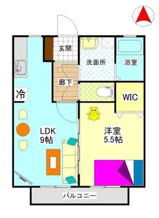 ビバリースクエアB【2階】の間取り