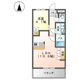 ボヌール若宮【2階】の間取り