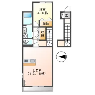 ラルーチェ倉敷【2階】の間取り