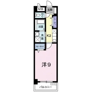 プラシード倉敷【6階】の間取り