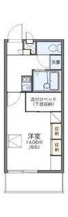 レオパレスCartier勅使K【1階】の間取り