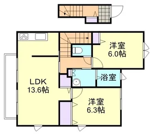 ビロカーレA棟【101号室】の間取り