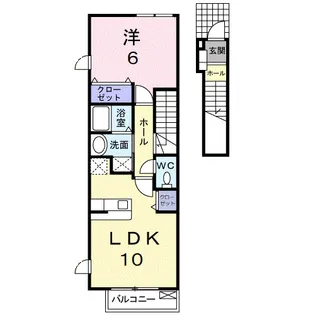 ライフ オン ホイールズB【2階】の間取り