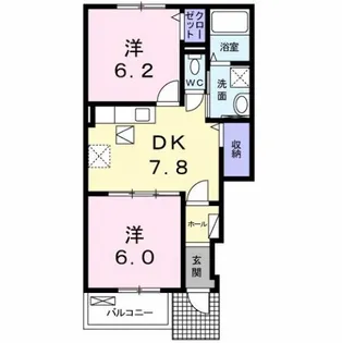 ル レーヴ【1階】の間取り