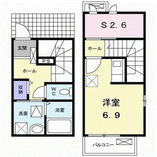 サンライズ・フジC【1階】の間取り