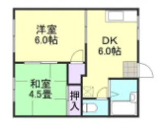 コーポ明和B棟【203号室】の間取り
