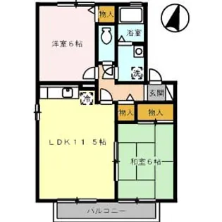 セジュールシマダ B棟【2階】の間取り