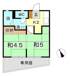 AKASAKI APARTMENT【1階】の間取り