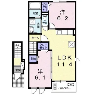 ドリーム・80B【2階】の間取り