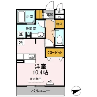 ノール リヴィエール トロワ【103号室】の間取り