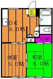 ツイン【B201号室号室】の間取り