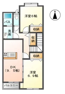 アレーティア【2階】の間取り