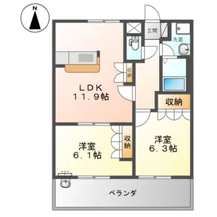 アルファ【1階】の間取り