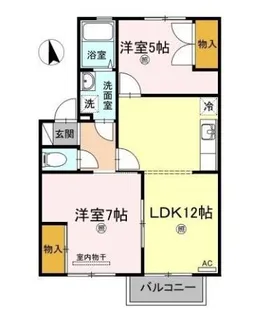 一本木ハイム C棟【 C201号室】の間取り