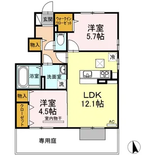 ルミエール C棟【1階】の間取り