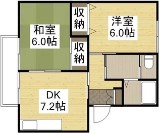 ロイヤル八浜【202号室】の間取り