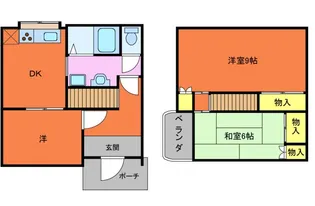 中島タウンハウス【-号室】の間取り