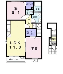 アルカンシエル【2階】の間取り
