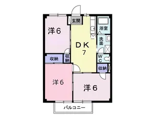 ニューシティ黒崎【2階】の間取り
