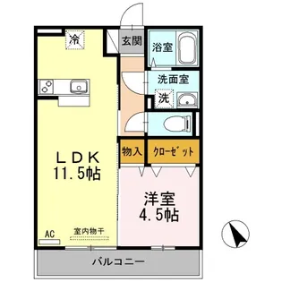 ローゼスポート港町 B棟【2階】の間取り