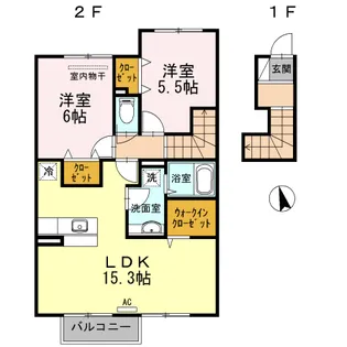 arche K【203号室】の間取り