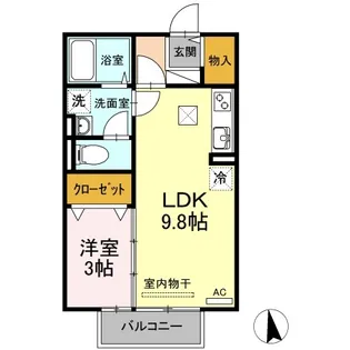 クリエ ガーデン【1階】の間取り