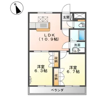レガート【1階】の間取り