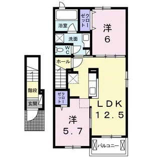 ラフォーレⅤ A【2階】の間取り
