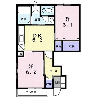 フローラ・フラッツ C【1階】の間取り