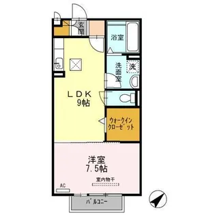 ボン・ヴォヤージュ タカス【1階】の間取り