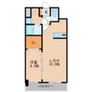 ローゼンコート禄屋【4階】の間取り