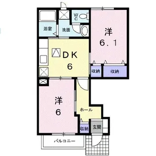 パークサイド大道C【1階】の間取り