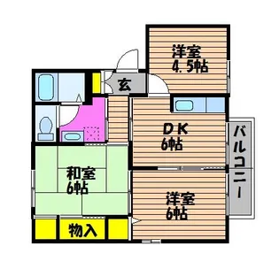 サンライズ吉備津B棟【203号室】の間取り