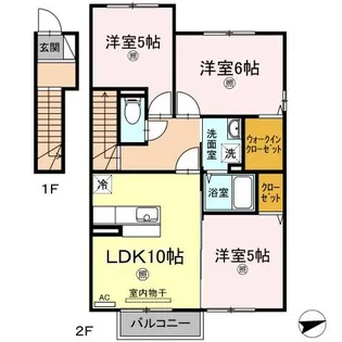 メゾン シンシア【201号室】の間取り