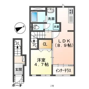 フィールドアップ雅【2階】の間取り
