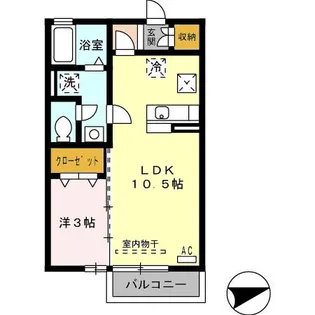 プレミール太田【106号室】の間取り