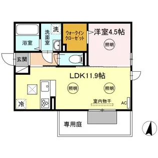 クレスト林A【1階】の間取り