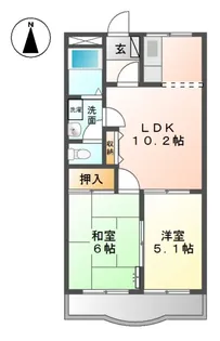 クオリティー下中野 Ⅲ【3階】の間取り