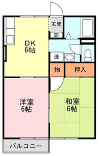 パークサイド浜野【2階】の間取り