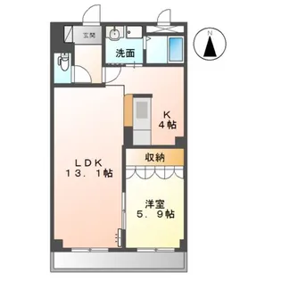 ロイヤルコーポ中川【3階】の間取り