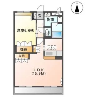 マーヴェラス・N【1階】の間取り
