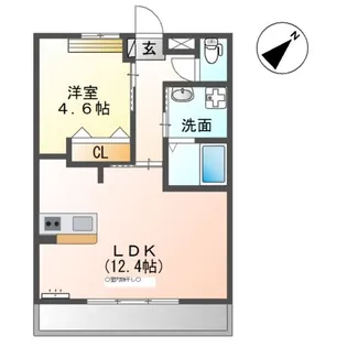リバレイン今里【1階】の間取り