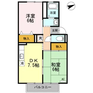 アヴァンセ B棟【202号室】の間取り