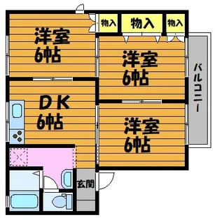 セジュール若草B【2階】の間取り