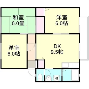 ウィンディア中島B棟【201号室】の間取り