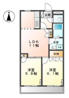 フェアリー芳明【2階】の間取り