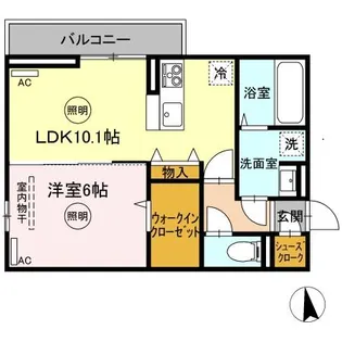 カルテット D棟【3階】の間取り