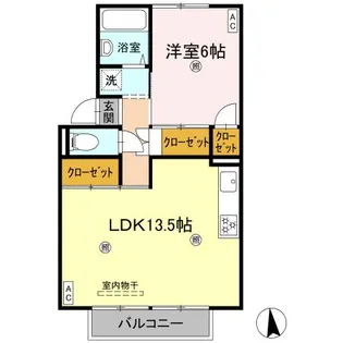 コーポ・シャルン【2階】の間取り
