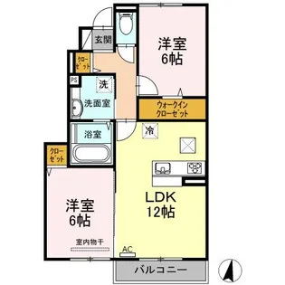 Vision21【103号室】の間取り